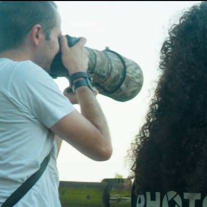 Out in the field, long lens up